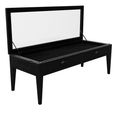Elmhurst Coffee Table - 1 Door 2 Drawer - Black and Glass
