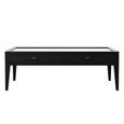 Elmhurst Coffee Table - 1 Door 2 Drawer - Black and Glass