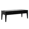 Elmhurst Coffee Table - 1 Door 2 Drawer - Black and Glass