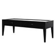 Elmhurst Coffee Table - 1 Door 2 Drawer - Black and Glass