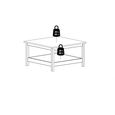 Barcelona Coffee Table - Square - White