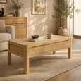 Stockholm Compact Coffee Table - 2 Drawer - Oak