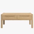 Stockholm Compact Coffee Table - 2 Drawer - Oak