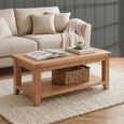 Hampshire Oak Coffee Table with Shelf - 110cm