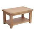 Hampshire Oak Coffee Table with Shelf - 90cm