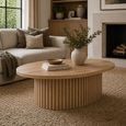 Timo Coffee Table - Oval - with Slatted Base - Oiled Oak - Variation Available