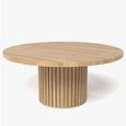 Timo Coffee Table - Round - with Slatted Base - Oiled Oak - Variation Available
