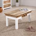 Alfie Coffee Table - Storage - White - Mango Wood