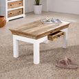 Alfie Coffee Table - Storage - White - Mango Wood