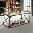 Ascot Coffee Table - Industrial - Wood and Iron