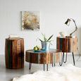 Coastal Coffee Table - Round - with Hairpin Legs - Reclaimed Wood