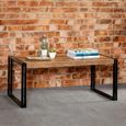 Cosmo Coffee Table - Industrial Style - Wooden and Metal