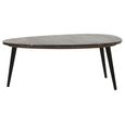 Opal Fluted Coffee Table - Black Marble