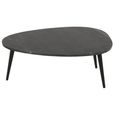 Opal Fluted Coffee Table - Black Marble