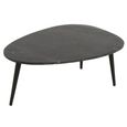 Opal Fluted Coffee Table - Black Marble