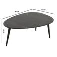 Opal Fluted Coffee Table - Black Marble