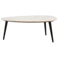 Opal Fluted Coffee Table - White Marble