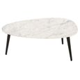 Opal Fluted Coffee Table - White Marble