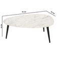 Opal Fluted Coffee Table - White Marble