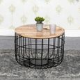 Surrey Coffee Table - Round - Removable Top - Solid Mango Wood