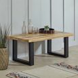 Surrey Coffee Table - Black U Legs - Solid Mango Wood