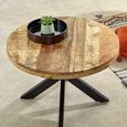 Surrey Coffee Table - Round - Black Star Leg - Solid Mango Wood
