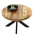Surrey Coffee Table - Round - Black Star Leg - Solid Mango Wood