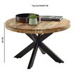 Surrey Coffee Table - Round - Black Star Leg - Solid Mango Wood