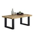 Surrey Coffee Table - Black U Legs - Solid Mango Wood