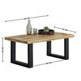 Surrey Coffee Table - Black U Legs - Solid Mango Wood