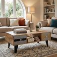 Sorio Coffee Table - 2 Drawer - Reclaimed Wood