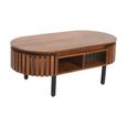 Slatted Coffee Table - Oval - Slatted - Mango Wood