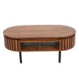 Slatted Coffee Table - Oval - Slatted - Mango Wood