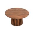 Slatted Coffee Table - Round - Slatted - Mango Wood