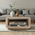 Hudson Coffee Table - Ribbed Carved - Mango Wood