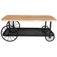 Craft Coffee Table - Industrial Style - Soild Mango Wood