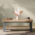 Pontypool Coffee Table - Large - Dark Grey and Light Oak
