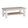 Pontypool Coffee Table - Large - White and Riva Oak