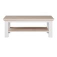 Pontypool Coffee Table - Large - White and Riva Oak