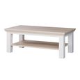 Pontypool Coffee Table - Large - White and Riva Oak