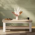 Pontypool Coffee Table - Large - White and Riva Oak