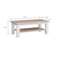 Pontypool Coffee Table - Large - White and Riva Oak