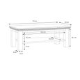Pontypool Coffee Table - Large - White and Riva Oak