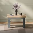 Pontypool Coffee Table - Small - Dark Grey and Light Oak