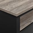 Carver Coffee Table - Weathered Oak & Black - 5047196PCOMUK