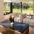 Ironville Brass Ribbed Coffee Table
