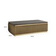 Ironville Brass Ribbed Coffee Table