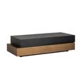 Cambon Dark Oak and Brass Layered Coffee Table