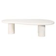 Bloomstone White Lime Plaster Curved Large Coffee Table