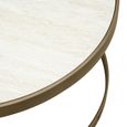 Tivoli Fluted Coffee Table - 2 Tier - Round - White - Ceramic